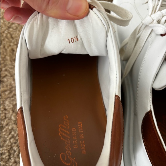 Good Man Brand Worn Once Made in Italy Legend London White Leather Sneakers - Picture 5 of 6